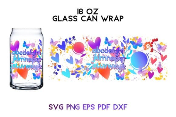 16 Oz Glass Can Wrap Back to School SVG: Graphics for Crafts & Content