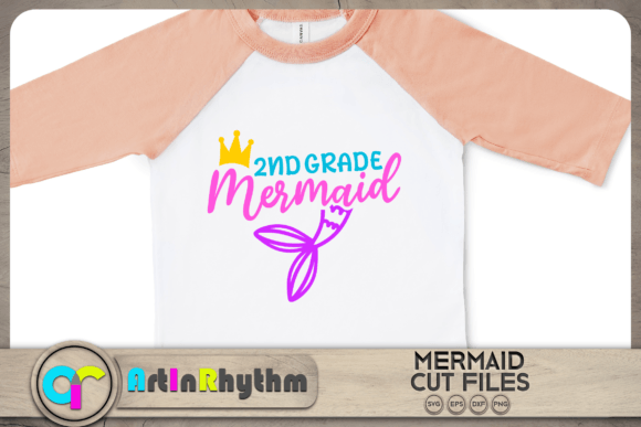 2nd Grade Mermaid SVG: Back to School Graphics for Crafts