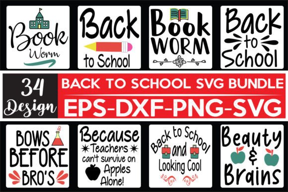 34 Back to School SVG Bundle: Graphics for Crafts & Branding