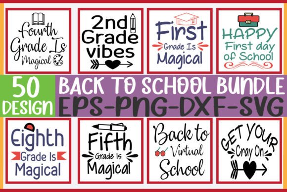 50 Back to School Bundle: Graphics & Crafts