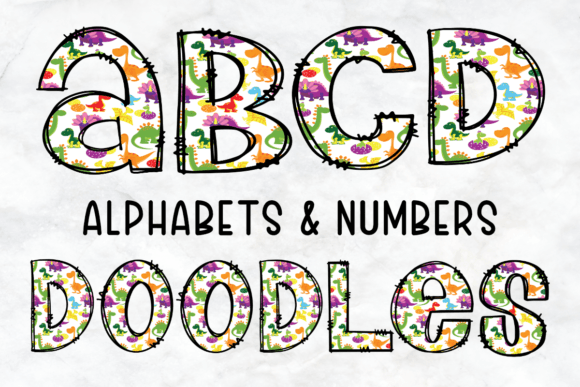 Back to School Doodle Fonts PNG: Graphics for Playful Print Templates