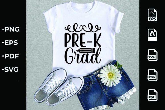 Back to School SVG Design: PRE-K GRAD Graphics for T-Shirt Designs