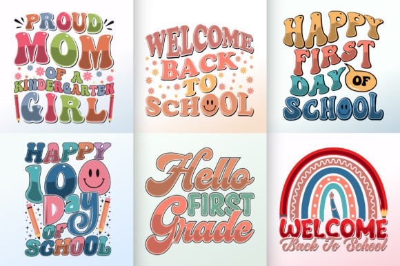 Back-to-School T-Shirt Design Bundle SVG Graphics