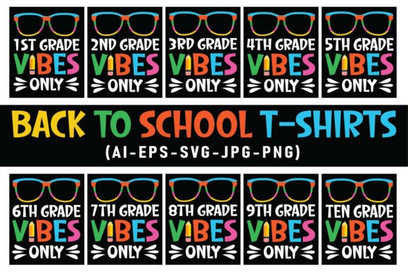 Back to School T-shirt Designs: Graphics & Print Templates