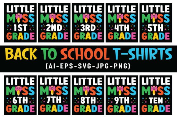 Back to School T-shirts Bundle: Graphics & Print Templates