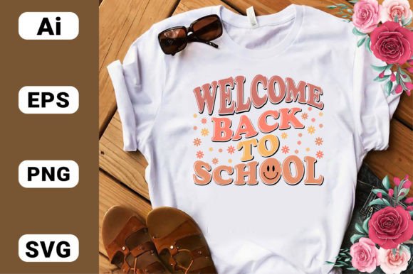 Back to School White Tshirt Design SVG: Graphics for Real T-Shirt Designs