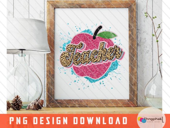 Leopard Teacher Back to School Design: Graphics for Crafts & Local Branding