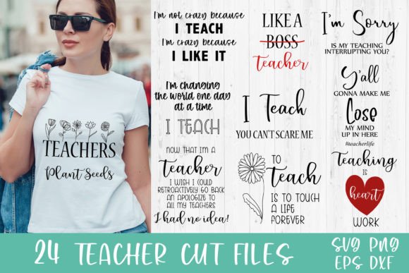 Teacher Quotes Graphics for T-Shirt Designs