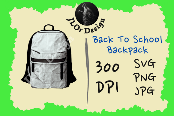 White Backpack – Back to School Graphics